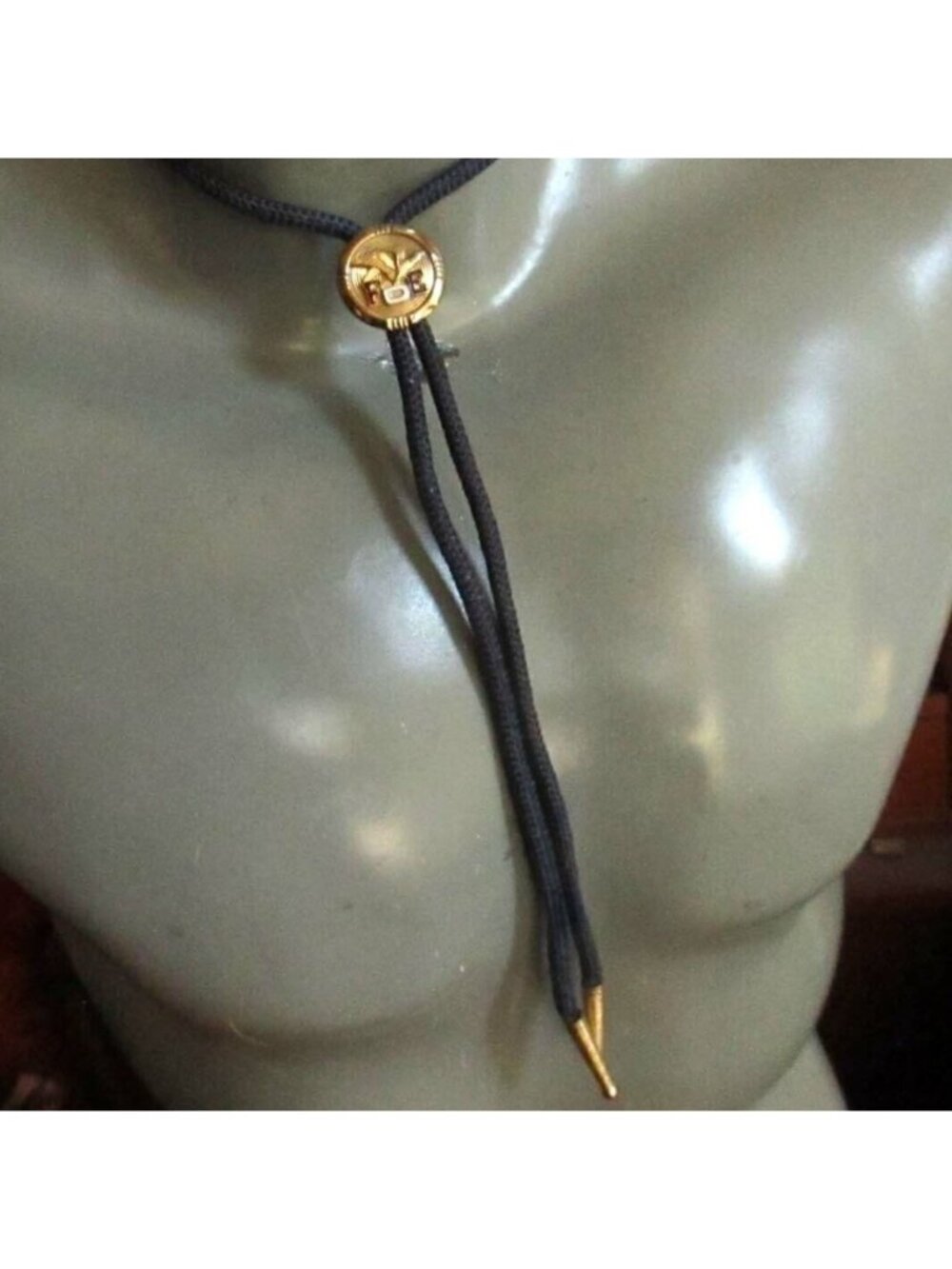 Vintage 1970s Western Bolo Tie  Southwestern 34" F.O.E. Fraternal Order Eagles